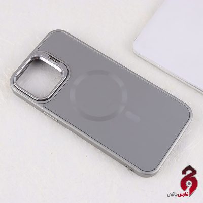 قاب مگ سیف Support آیفون iPhone 13 Pro Max استندشو خاکستری