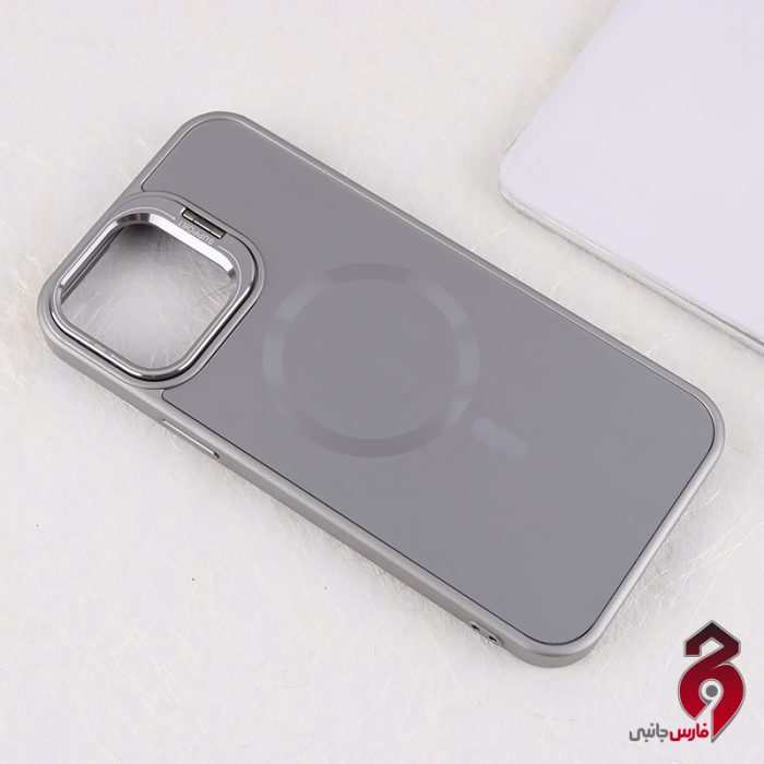 قاب مگ سیف Support آیفون iPhone 13 Pro Max استندشو خاکستری