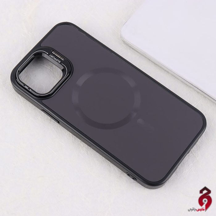 قاب مگ سیف Support آیفون iPhone 12/12 Pro استندشو مشکی