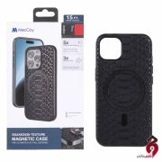 قاب اورجینال MacCoy چرمی پوست ماری MagSafe آیفون iPhone 13/14 مشکی