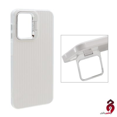 قاب Cyns Case ژله ای دو لایه لنز استندشو سامسونگ A12/M12/F12 سفید