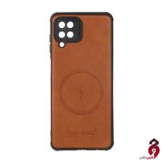 قاب طرح چرم Fierre Shann سامسونگ A12/M12/F12 قهوه ای