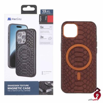 قاب اورجینال MacCoy چرمی پوست ماری MagSafe آیفون iPhone 13/14
