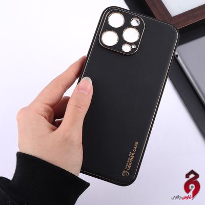 قاب چرمی My Case آیفون iPhone 15 Pro Max محافظ لنزدار دور رنگی