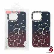 قاب گل برجسته نگین دار آیفون iPhone 13/14 طرح 2