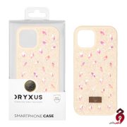 قاب اورجینال Oryxus سوارسکی Diamond آیفون iPhone 15/14/13 کرم نارنجی