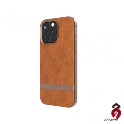 قاب چرمی Pelle لولو Levelo آیفون iPhone 16 Pro Max قهوه ای