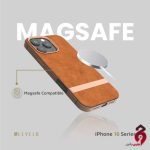 قاب چرمی Pelle لولو Levelo آیفون iPhone 16 Pro Max قهوه ای - Image 3