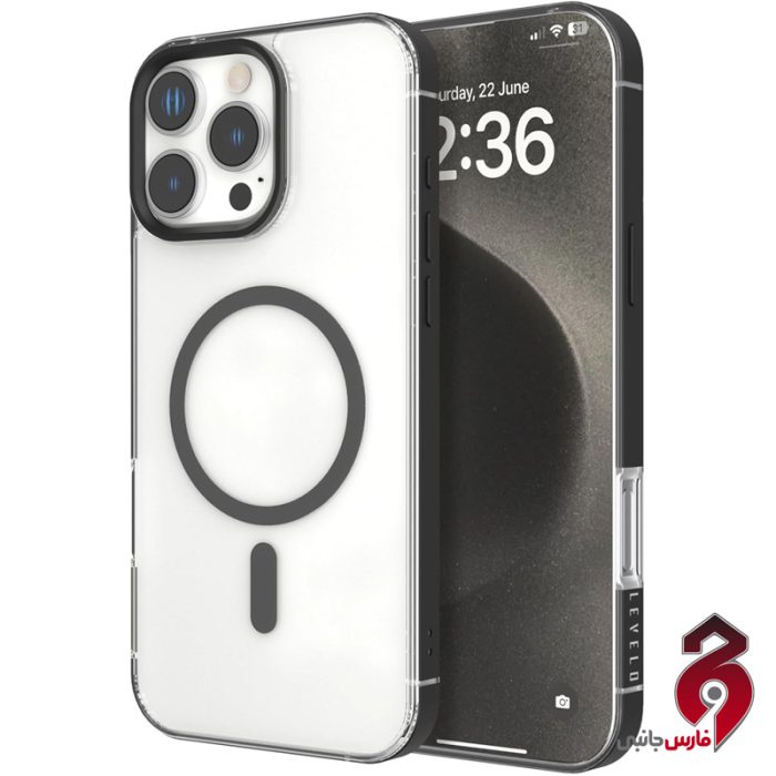 قاب Claire Aluminum لولو Levelo آیفون iPhone 16 Pro Max مشکی تیتانیوم