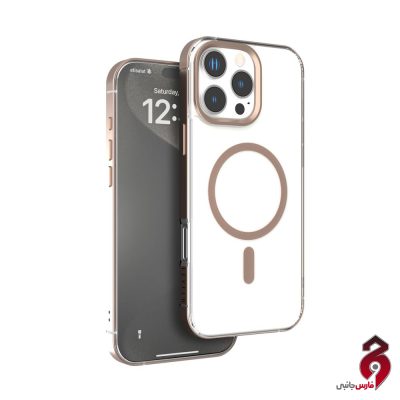 قاب Claire Aluminum لولو Levelo آیفون iPhone 16 Pro Max رزگلد تیتانیوم