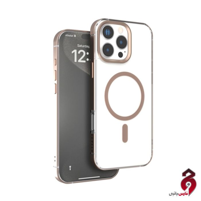 قاب Claire Aluminum لولو Levelo آیفون iPhone 16 Pro Max رزگلد تیتانیوم